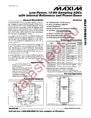 MAX190ACNG+ datasheet  